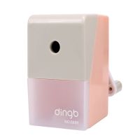 卡通手摇削笔器机儿童削笔刀卷笔刀铅笔刨小学生可爱学习文具用品|小方块款-米色 送三十块4B橡皮擦和五十支原木铅笔