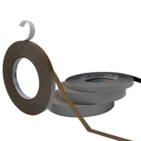 黑色双面胶真石漆外墙仿砖胶带工业建筑分隔线高粘性外墙分格胶带|咖啡色1.0CM*50米(3卷)