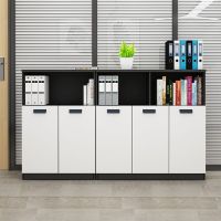 办公家具文件柜办公柜矮柜木质资料柜收纳柜带锁办公室柜打印机柜|黑白 矮柜60高*60长*30深(无门)