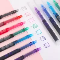 直液笔彩色中性笔学生文具用品女黑笔0.5mm针管头签字笔