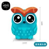 卷笔刀小学生手摇削笔器铅笔刀儿童多功能自动进铅削笔刀|猫头鹰-自动进铅[蓝色]