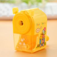 卷笔刀转笔刀铅笔刀削笔器多功能手摇小学生用大号儿童削笔刀文具|[黄色(就送握笔器)] [削笔器+10支原木铅笔]