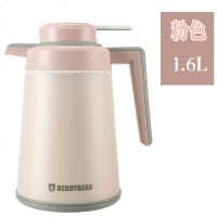 杯具熊 欧式不锈钢家用 保温壶大容量热水瓶保温瓶保温水壶暖壶 1.6l粉色 200件以上价格