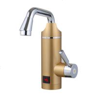 数显速热水龙头 电热水龙头 即热式家用小厨宝电热水器 金色中弯 数显插头款