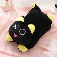 防爆热水袋充电式暖水袋煖宝宝注水煖宫暖敷肚子暖手宝毛绒可爱女 ✅拉链款/趴趴小黑猫