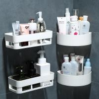 卫生间置物架免打孔壁挂无痕三角收纳架浴室厨房肥皂盒墙上置物架