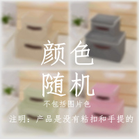 收纳箱布艺整理箱带盖可折叠宿舍装衣服物棉被无纺布大号储物箱子 无粘扣无手提颜色随机 小号(25*20*17cm)