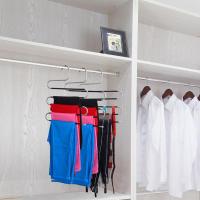 [买4送1]升级款不锈钢加厚加粗多层S型防滑多功能家居衣架裤架