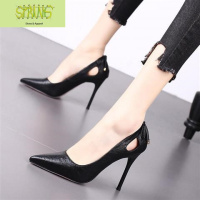 2022春秋新款韩版网红尖头鞋子女高跟鞋细跟浅口性感百搭工作单鞋 语娄