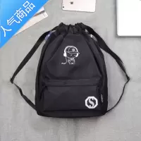 FENGHOU书包女中小学生轻便运动束口袋双肩包男简易布背包抽绳补习补课包学生书包