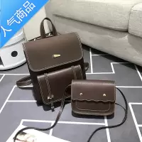 FENGHOUins超火复古PU皮双肩包女多功能学生书包 chic潮流百搭休闲女包包