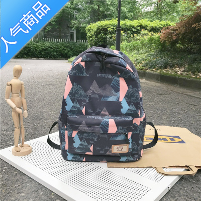 FENGHOU日系新款15.6寸防水电脑双肩书包印花男女ins校园初高中大学生包学生书包