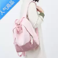 FENGHOU花曦 简约双肩包女夏背包夏天小清新白色帆布大学生上课包女书包学生书包