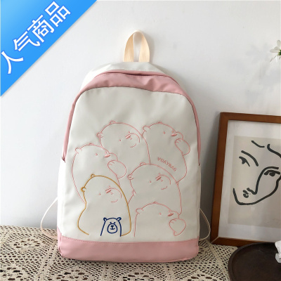 FENGHOU书包女韩版高中森系日系小学生双肩包中学生初中生小清新简约背包学生书包