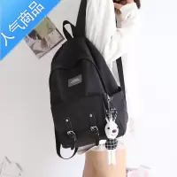 FENGHOU新品NR日系学院古着感双肩包女书包简约纯色大学生背包女双肩百搭学生书包