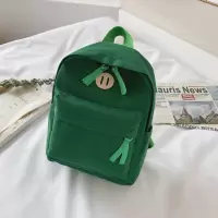 FENGHOU小清新纯色帆布儿童书包女孩韩版学院风背包简约百搭小学生双肩包学生书包