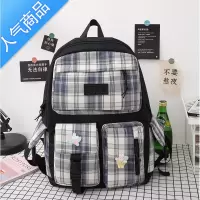 FENGHOU2021新款韩版女双肩包百搭小清新初中四件套大容量高中学院风书包学生书包