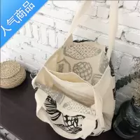 FENGHOU文艺帆布袋单肩女包手提大包隔层超大容量学院风书包日系棉麻学生书包