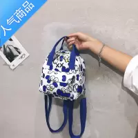FENGHOU格子双肩包包女包新款2021帆布卡通可爱小背包休闲学院学生小书包学生书包