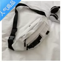 FENGHOU帆布小包包女2021夏天新款时尚百搭胸包ins日系网红斜挎蹦迪腰包腰包男