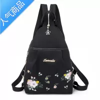 FENGHOU防水尼龙布双肩包胸包两用民族风绣花胸包2019新款女包百搭小背包腰包男