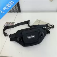 FENGHOU牛仔布格子情侣胸包潮女夏季时尚简约纯色休闲男士斜跨包运动腰包腰包男