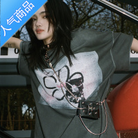 FENGHOU暗黑冷淡风胸包 重工异形珍珠凸造型搭配型包软皮质链条斜挎小包腰包男