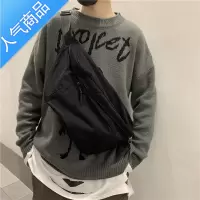 FENGHOU慵懒风乞丐包大容量胸包潮牌纯色韩版斜挎包单肩包帆布ins男背包腰包男