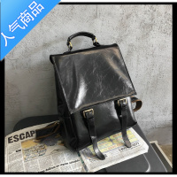 FENGHOUpu软皮双肩包日系学院风感书包女大学生休闲旅行包电脑包14寸旅行包男女