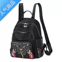 FENGHOU民族风印花女包中老年尼龙双肩包女士旅游单肩包中年妈妈旅行背包旅行包男女