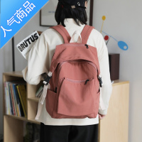 FENGHOU书包女大学生夏小众新款黑色男设计感简约古感少女双肩包旅行背包旅行包男女