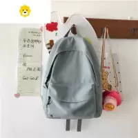 FENGHOUins风书包日系纯色大容量双肩包女大学生简约帆布背包女2020新款
