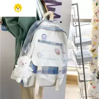 FENGHOU书包女韩版高中森系日系双肩包ins潮中学生初中生简约格子背包