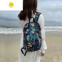 FENGHOU女士双肩包超轻便出游旅行防水布防盗时尚潮流印花妈咪包小号背包