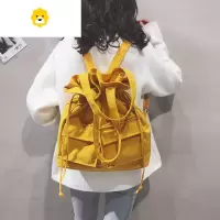 FENGHOU韩版包包女包2021新款纯色大容量帆布包个性文艺百搭学生双肩包潮