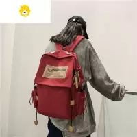 FENGHOU书包女背包双肩包2021高中新款旅游帆布大容量红色男旅行夏大学生