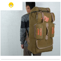 FENGHOU超大容量双肩包男士户外帆布背包90升登山包旅游旅行包装被子衣服