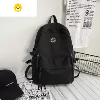 FENGHOU书包女韩版高中初中学生大容量百搭双肩包简约纯色休闲旅行背包潮