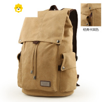 FENGHOU复古旅行帆布背包男双肩包时尚潮流电脑包高中大学生书包休闲男包
