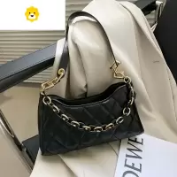 FENGHOU女士百搭链条小包包女2021新款潮时尚网红单肩包复古腋下包手提包