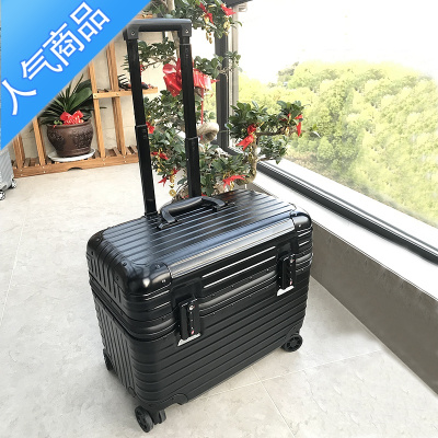 封后18寸上翻盖铝框拉杆箱万向轮17超轻小型行李箱女摄影旅行箱男20寸