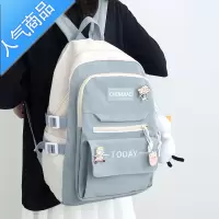 封后新款大容量双肩包女书包森系撞色日韩日系韩版15.6寸电脑背包出游学生书包