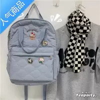 封后韩版ins少女校园学院风书包 日系百搭古着感可爱背包女学生双肩包学生书包
