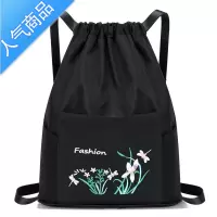 封后绣花牛津布背包抽绳束口袋双肩包女轻便书包旅游大容量百搭休闲包学生书包