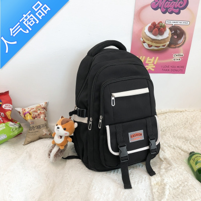 封后书包女2022春新款大容量中学生初中生背包高中生小学生日系双肩包学生书包