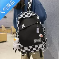 封后书包女初中生高颜值大容量中学生ins超火2022新款简约背包双肩包学生书包