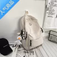 封后日系简约帆布书包男时尚潮流个性街头初中高中大学生双肩包女背包学生书包
