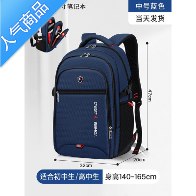 封后背包男双肩包小型旅行休闲旅游商务电脑背包高中生初中大学生书包