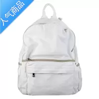 封后日系双肩包慵懒风无印背包水洗纯色帆布包情侣垂感学生书包女百搭