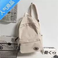 封后书包女大学生设计感小众ins潮牌初中生高中绿色背包大容量双肩包学生书包